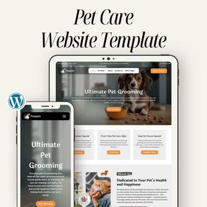 Pet Care Website Template - WordPress Divi Theme for Groomers, Vet Clinics & Pet Sitting Services