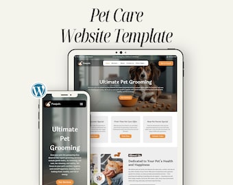 Pet Care Website Template - WordPress Divi Theme for Groomers, Vet Clinics & Pet Sitting Services
