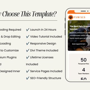 Fast-loading pet care website template for animal care centers, dog walkers, groomers, and boarding services. Fully mobile-responsive with SEO-friendly structure. Drag-and-drop visual editor allows easy customization. Pre-built pages include home, about, services, reviews, and contact. Ideal for small businesses seeking a professional online presence to attract local clients efficiently.