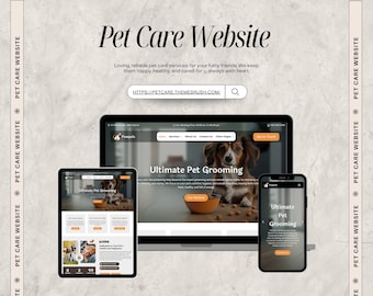 Mall för webbplats för husdjursvård - WordPress Divi-tema för hundfrisörer, veterinärkliniker och husdjurspassningstjänster