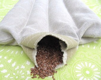 HEMP Heat Pack 11x27   YOU FILL   with Flax seed Corn Wheat Rice Cherry pits etc microwave Large heat pack therapy rice bag