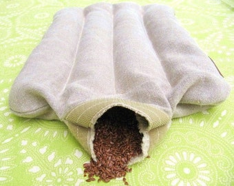 Heat Pack Microwave or Oven Washable and Refillable YOU FILL natural filler flaxseed rice 11x14