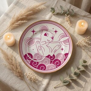 Mew Jewelry Dish, Pokemon Trinket Tray, Cute Anime Ring Holder, Minimalist Pokemon Fan Gift, Decorative Small Plate, Pokemon Gift For Fan