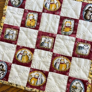 Framed Cats Small Quilt