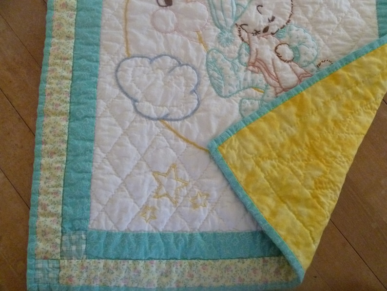 Teddy Bear and Moon Quilt