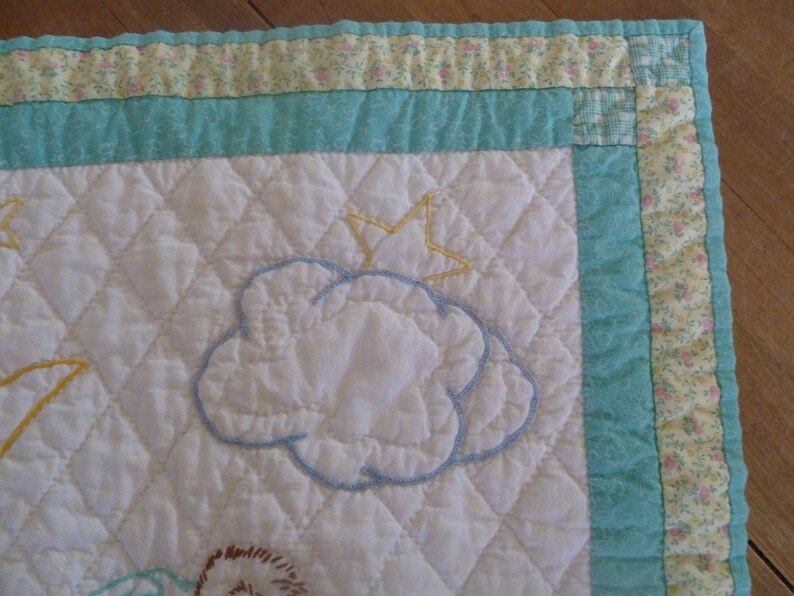 Teddy Bear and Moon Quilt