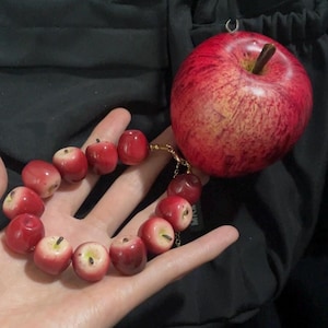 Bracelet de fruits en résine fait main, bijoux en perles ludiques, bijoux fantaisistes