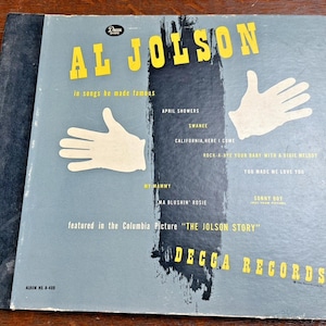 1946 Al Jolson Decca Shellac 78 RPM Records (10" Vinyl)