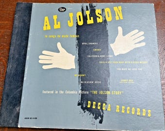 1946 Al Jolson Songs He Made Famous Decca A 469, 4x Shellac 78 RPM Records 10"