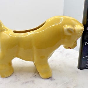 Vintage Yellow Cow or Bull Planter Shawnee Grouchy face