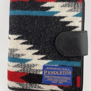Pendleton wollen planner hoes 6 x 9 organizer leren band Tribal Native 2006 VS
