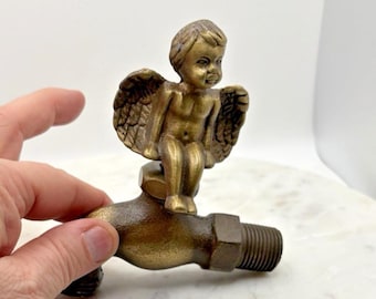 Decorative Brass Hardware for Hoses and Spigots Angel