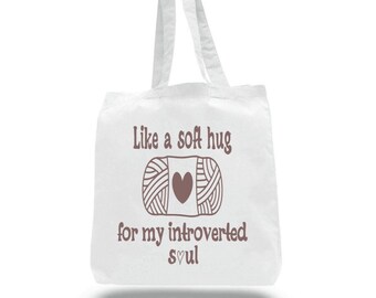 Like Soft Hug... Crochet Themed Tote Bag