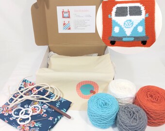 Hippie Bus Tote Crochet Kit