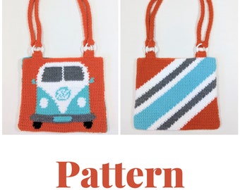 Retro Bus Crochet Tote Pattern