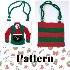 Santa Kitty Christmas Sweater Bag Pattern