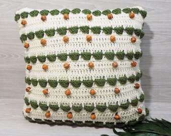 Little Baskets Boho Beaded Pillow Cover Pattern