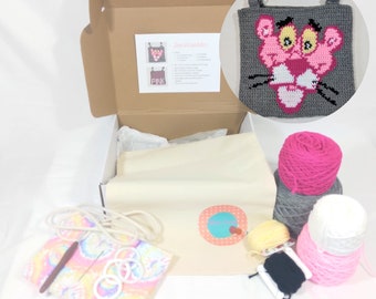 Pink Panther Tote Crochet Kit