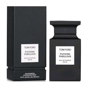 May include: Black Tom Ford fragrance bottle and box set. The box and bottle feature white labels with the text "TOM FORD FUCKING FABULOUS EAU DE PARFUM 100 ML". The bottle is 100 ml / 3.4 fl oz.