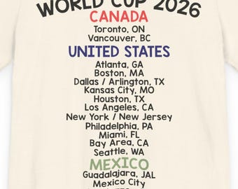 World Cup 2026 T-Shirt, Football World Cup 26 United States Canada Mexico T-Shirt