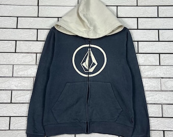 VOLCOM Big Logo Zipper Hoodie Sweatshirt Kids Size 10Y / Medium #4256-C194