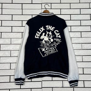 MOONEYES Felix Katten Stor Logo Varsityjacka Storlek Medium #4286-C195