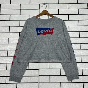 LEVIS Big Logo Cropped Sweater Size Medium #4295-C195