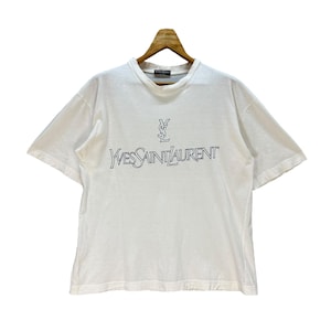 Yves Saint Laurent White Tshirt - Etsy