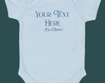 Custom Text Baby Bodysuit – 100% Cotton Personalised Romper