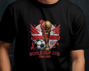 World Cup 2026 Trophy England T shirt, with optional Personalisation
