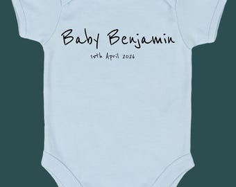 Custom Text Baby Bodysuit – 100% Cotton Personalised Romper