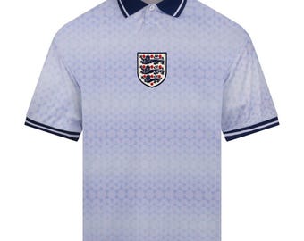 England Football T shirt, custom embroidery badge with optional Personalisation - World Cup 2026