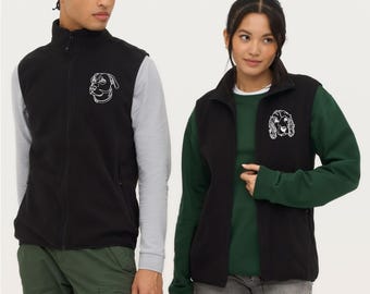 Custom Pet Portrait Gilet: Embroidered Heavyweight Personalised Gilet