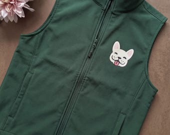 Custom Pet Portrait Gilet: Printed Heavyweight Personalised Gilet Soft shell