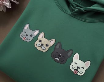 Personalised Pet Portrait Hoodie, Custom Cartoon Dog on Heavyweight Sweatshirt