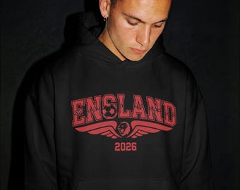 England Hoodie 2026, with optional Personalisation - World Cup 2026