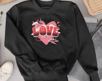 Sweatshirt Love Always on quality heavyweight with Personalisation Anniversary Gift