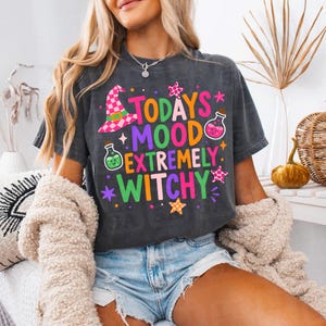 Today's Mood Extremely Witchy Png, Witch Halloween Shirt Design, Spooky Season Sublimation