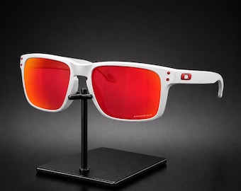 Nuevas gafas de sol polarizadas estilo Holbrook: montura blanca mate, lentes Ruby Iridium, protección UV.