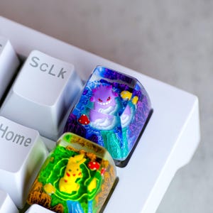 Tecla artesanal Gen.gar, tecla personalizada de Pokémon, tecla de configuración de juegos de estilo anime, regalo para jugadores y hermanos