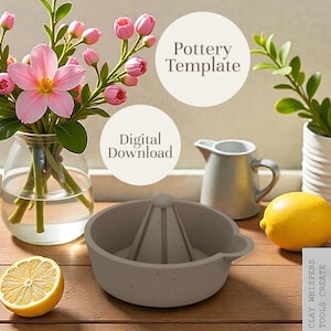 Printable Pottery Template, Citrus Juicer, Shaping Clay, Tool for Beginners, Consistent Shapes, Ceramic Template