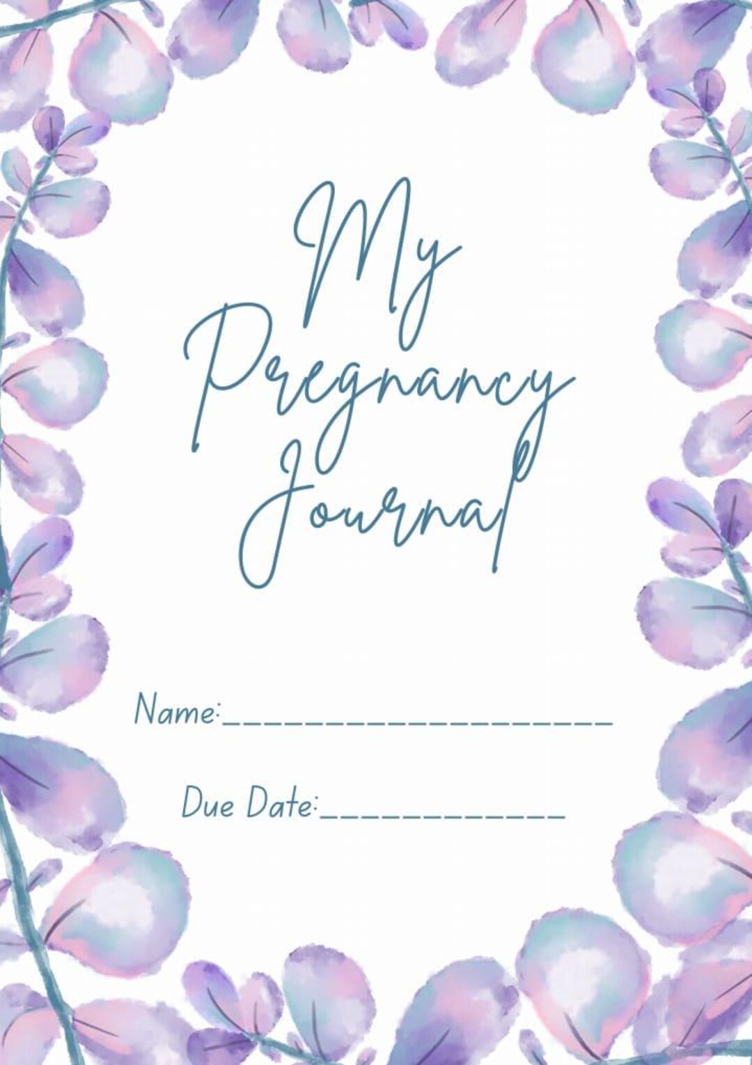 Pregnancy Journal Printable | Pregnancy Planner &amp; Tracker | Digital ...