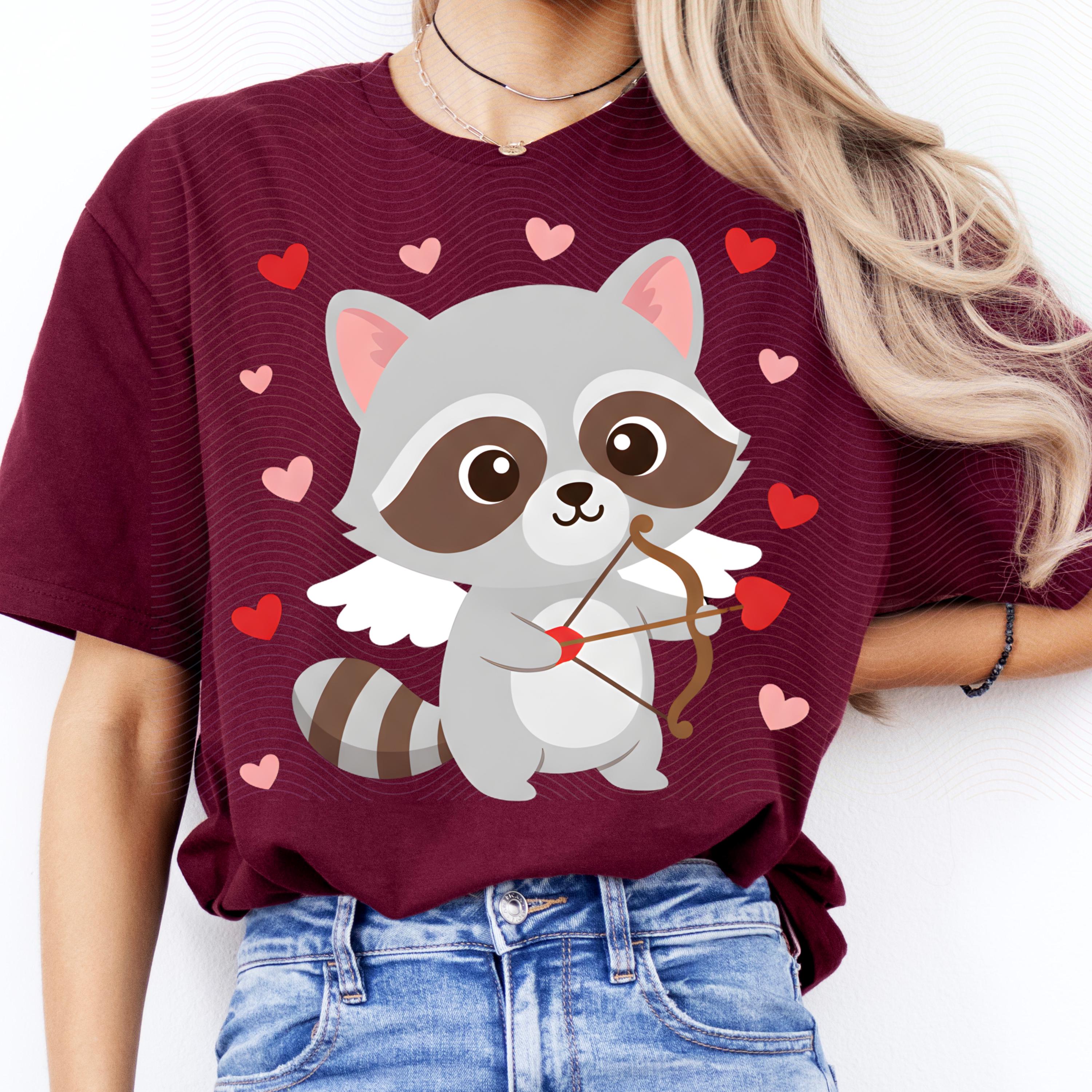 Cupid Raccoon Cupid Raccoon Love PNG: Cute Valentine Raccoon Heart Arrow Png Kawaii ...