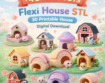 40+ Flexi Animal House STL Pack: 3D Print Toy Files (Digital Download)