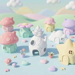 40+ Mini Flexi House STL Pack - Flexible Toy Houses - 3D Printable Files - Digital Download image 6