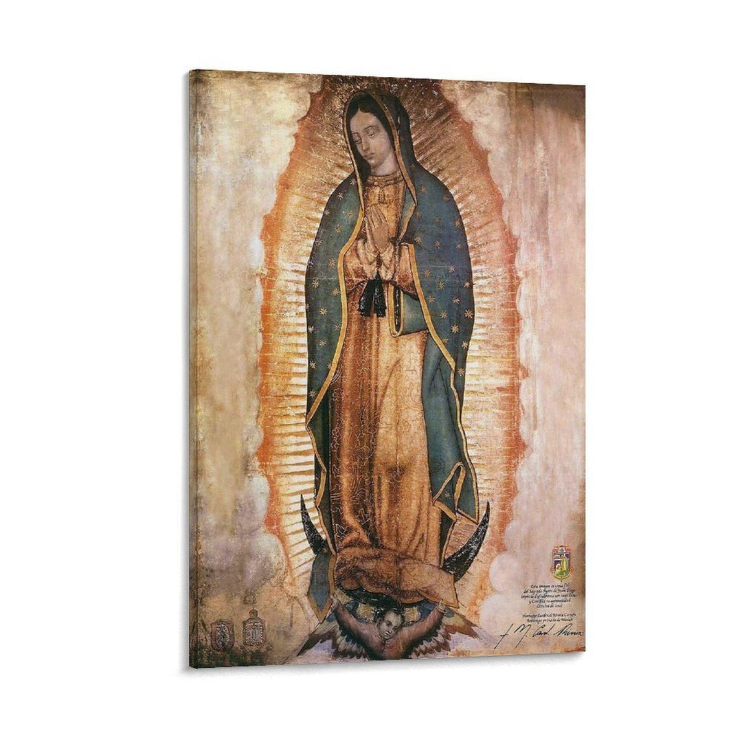 Our Lady of Guadalupe Painting on Canvas Wall Art Poster Picture Print ...