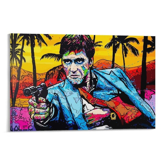 Alec Monopoly Graffiti Godfather Al Pacino Scarface Painting on