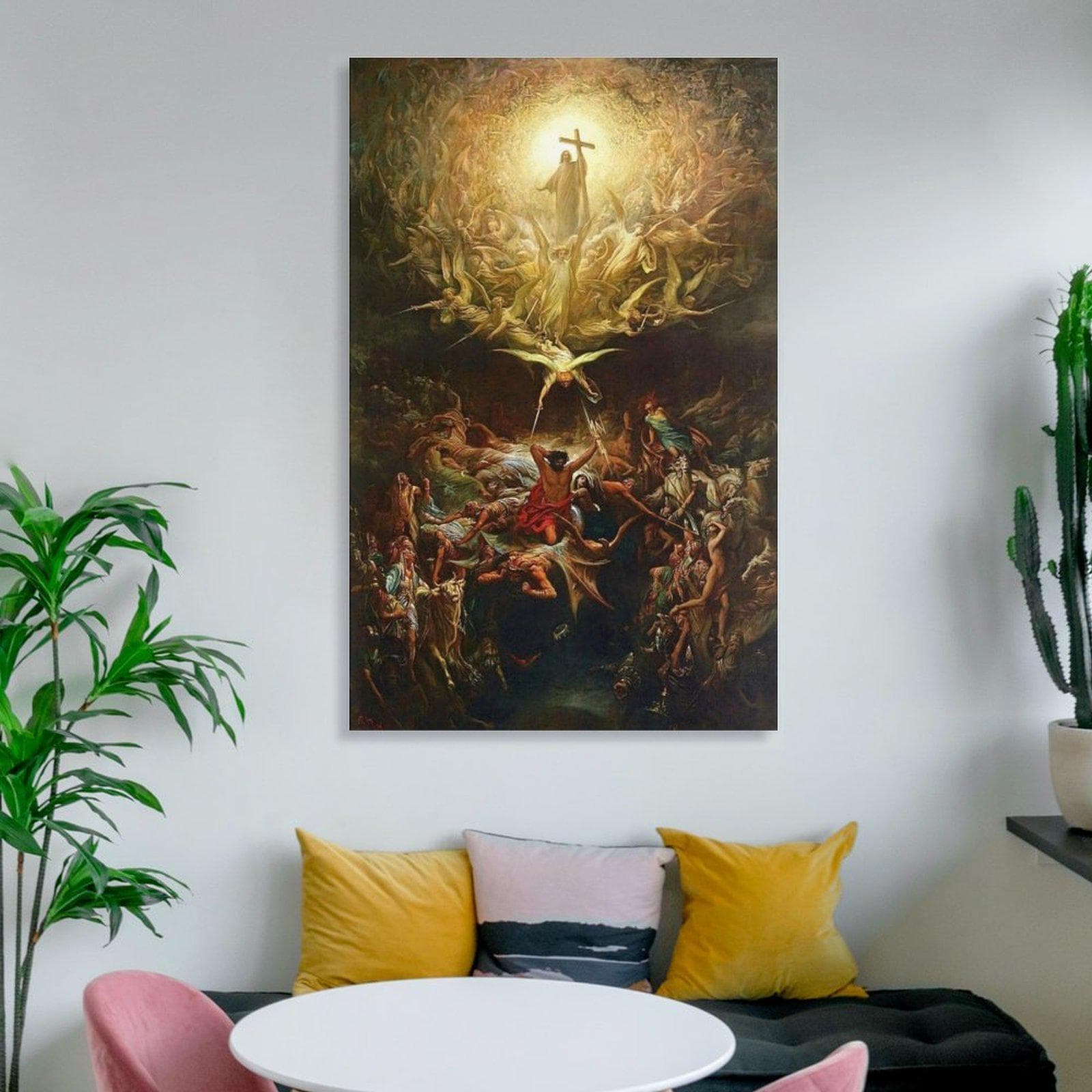 The Triumph of Christianity Over Paganism Painting on Canvas Wall Art ...