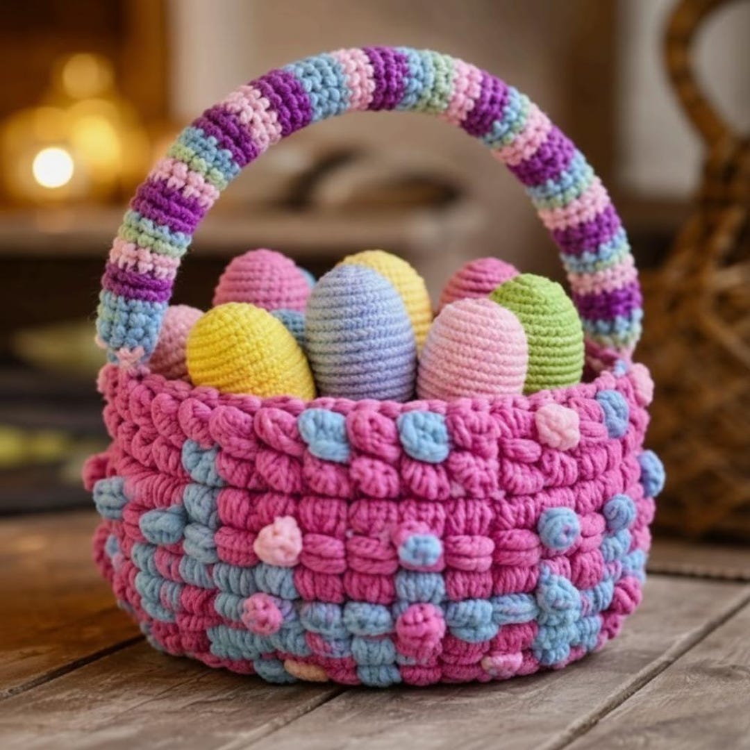 Easter Bunny Basket Crochet Pattern PDF, Rabbit Storage Basket, Spring ...