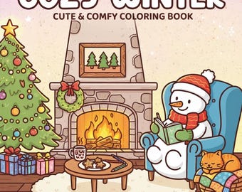Winter Vibes Coloring Pages – Cozy Seasonal Art Bundle